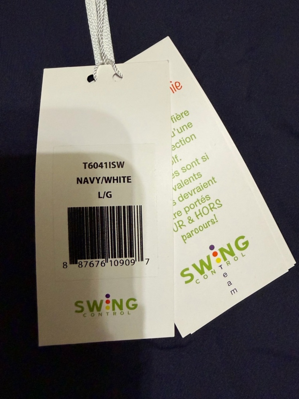 SWING Navy Sleeveless Zip Golf Polo Thunderbird country club   NWT - Picture 7 of 7
